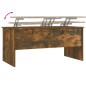 vidaXL Mesa de centro contrachapado roble ahumado 102x50,5x46,5 cm vidaXL Mesa de centro contrachapado roble ahumado 102x50,5x46,5 cm