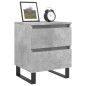 vidaXL Mesitas noche 2 uds madera ingeniería gris hormigón 40x35x50 cm