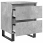 vidaXL Mesitas noche 2 uds madera ingeniería gris hormigón 40x35x50 cm