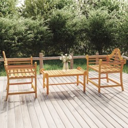 vidaXL Sillas de jardín 2 unidades madera maciza de teca 91x62x94 cm