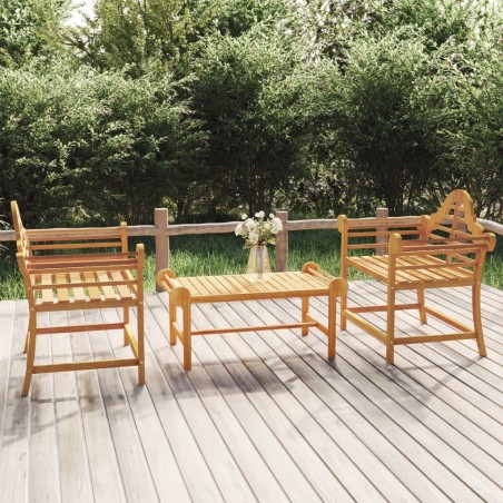 vidaXL Sillas de jardín 2 unidades madera maciza de teca 91x62x94 cm