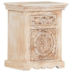 vidaXL Mesita de noche de madera maciza de mango 40x30x50 cm