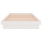 vidaXL Estructura de cama madera maciza blanca 100x200 cm vidaXL Estructura de cama madera maciza blanca 100x200 cm