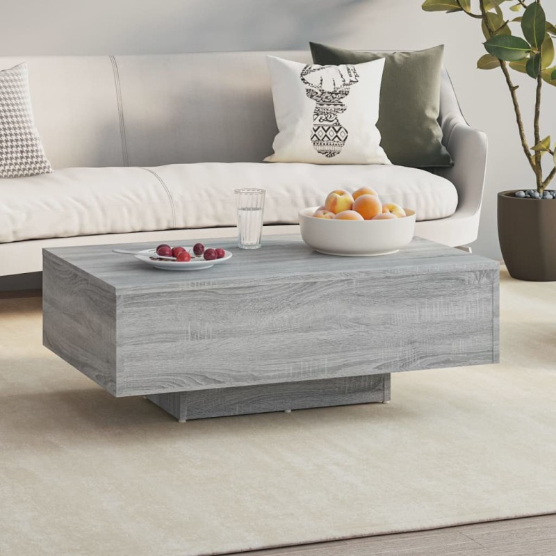 vidaXL Mesa de centro madera contrachapada gris Sonoma 85x55x31 cm vidaXL Mesa de centro madera contrachapada gris Sonoma 85x55x31 cm