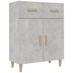 vidaXL Aparador de madera contrachapada gris hormigón 69,5x34x89 cm