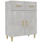 vidaXL Aparador de madera contrachapada gris hormigón 69,5x34x89 cm vidaXL Aparador de madera contrachapada gris hormigón 69,5x34x89 cm