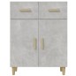 vidaXL Aparador de madera contrachapada gris hormigón 69,5x34x89 cm vidaXL Aparador de madera contrachapada gris hormigón 69,5x34x89 cm