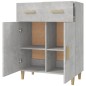 vidaXL Aparador de madera contrachapada gris hormigón 69,5x34x89 cm vidaXL Aparador de madera contrachapada gris hormigón 69,5x34x89 cm