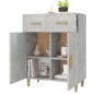 vidaXL Aparador de madera contrachapada gris hormigón 69,5x34x89 cm vidaXL Aparador de madera contrachapada gris hormigón 69,5x34x89 cm