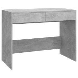 vidaXL Escritorio de madera contrachapada gris hormigón 101x50x76,5 cm