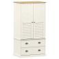 vidaXL Armario VIGO madera maciza de pino blanco 90x55x176 cm vidaXL Armario VIGO madera maciza de pino blanco 90x55x176 cm