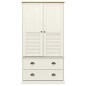 vidaXL Armario VIGO madera maciza de pino blanco 90x55x176 cm vidaXL Armario VIGO madera maciza de pino blanco 90x55x176 cm