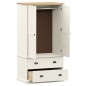 vidaXL Armario VIGO madera maciza de pino blanco 90x55x176 cm vidaXL Armario VIGO madera maciza de pino blanco 90x55x176 cm