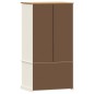 vidaXL Armario VIGO madera maciza de pino blanco 90x55x176 cm vidaXL Armario VIGO madera maciza de pino blanco 90x55x176 cm