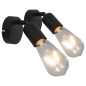vidaXL Lámpara focos 2 uds con bombillas de filamento 2W negro E27 vidaXL Lámpara focos 2 uds con bombillas de filamento 2W negro E27