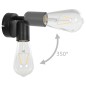 vidaXL Lámpara focos 2 uds con bombillas de filamento 2W negro E27 vidaXL Lámpara focos 2 uds con bombillas de filamento 2W negro E27