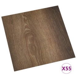 vidaXL Lamas para suelo autoadhesivas 55 piezas PVC 5,11 m² marrón