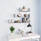 vidaXL Estantes de pared 3 unidades madera contrachapada gris Sonoma vidaXL Estantes de pared 3 unidades madera contrachapada gris Sonoma