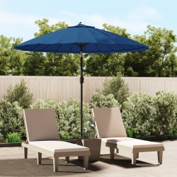 vidaXL Sombrilla de jardín con palo de aluminio azul azure 270 cm