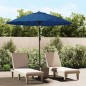 vidaXL Sombrilla de jardín con palo de aluminio azul azure 270 cm vidaXL Sombrilla de jardín con palo de aluminio azul azure 270 cm