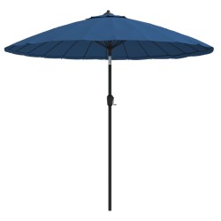 vidaXL Sombrilla de jardín con palo de aluminio azul azure 270 cm