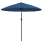vidaXL Sombrilla de jardín con palo de aluminio azul azure 270 cm vidaXL Sombrilla de jardín con palo de aluminio azul azure 270 cm