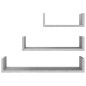 vidaXL Estantes de pared 3 unidades madera contrachapada gris Sonoma vidaXL Estantes de pared 3 unidades madera contrachapada gris Sonoma