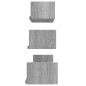 vidaXL Estantes de pared 3 unidades madera contrachapada gris Sonoma vidaXL Estantes de pared 3 unidades madera contrachapada gris Sonoma
