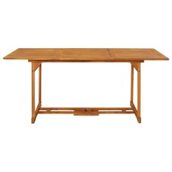 vidaXL Mesa de comedor jardín 180x90x75 cm madera maciza de acacia 
