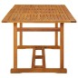 vidaXL Mesa de comedor jardín 180x90x75 cm madera maciza de acacia 
