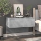 vidaXL Mesita de noche de pared color gris hormigón vidaXL Mesita de noche de pared color gris hormigón