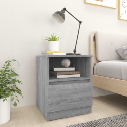 vidaXL Mesita de noche madera de ingeniería gris Sonoma 40x40x50 cm