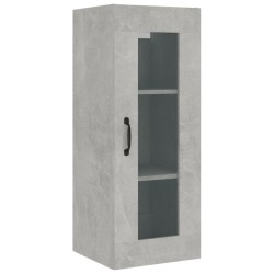 vidaXL Armario de pared colgante gris hormigón 34,5x34x90 cm