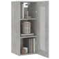 vidaXL Armario de pared colgante gris hormigón 34,5x34x90 cm vidaXL Armario de pared colgante gris hormigón 34,5x34x90 cm