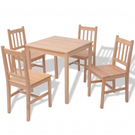 vidaXL Conjunto de comedor 5 piezas madera de pino 