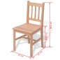 vidaXL Conjunto de comedor 5 piezas madera de pino 