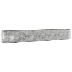 vidaXL Jardinera arriate acero recubrimiento polvo plata 507x100x68 cm