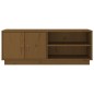 vidaXL Mueble de TV madera maciza de pino marrón miel 105x34x40 cm