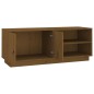 vidaXL Mueble de TV madera maciza de pino marrón miel 105x34x40 cm