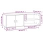vidaXL Mueble de TV madera maciza de pino marrón miel 105x34x40 cm