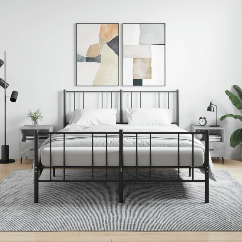vidaXL Mesita noche 2 uds madera ingeniería gris hormigón 40x35x47,5cm vidaXL Mesita noche 2 uds madera ingeniería gris hormigón 40x35x47,5cm