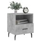 vidaXL Mesita noche 2 uds madera ingeniería gris hormigón 40x35x47,5cm vidaXL Mesita noche 2 uds madera ingeniería gris hormigón 40x35x47,5cm