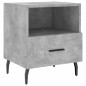 vidaXL Mesita noche 2 uds madera ingeniería gris hormigón 40x35x47,5cm vidaXL Mesita noche 2 uds madera ingeniería gris hormigón 40x35x47,5cm