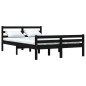 vidaXL Estructura de cama doble pequeña madera maciza negra 120x190 cm vidaXL Estructura de cama doble pequeña madera maciza negra 120x190 cm