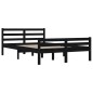 vidaXL Estructura de cama doble pequeña madera maciza negra 120x190 cm vidaXL Estructura de cama doble pequeña madera maciza negra 120x190 cm