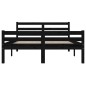 vidaXL Estructura de cama doble pequeña madera maciza negra 120x190 cm vidaXL Estructura de cama doble pequeña madera maciza negra 120x190 cm