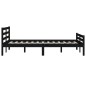 vidaXL Estructura de cama doble pequeña madera maciza negra 120x190 cm vidaXL Estructura de cama doble pequeña madera maciza negra 120x190 cm