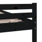 vidaXL Estructura de cama doble pequeña madera maciza negra 120x190 cm vidaXL Estructura de cama doble pequeña madera maciza negra 120x190 cm