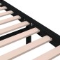 vidaXL Estructura de cama doble pequeña madera maciza negra 120x190 cm vidaXL Estructura de cama doble pequeña madera maciza negra 120x190 cm