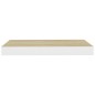 vidaXL Estante flotante de pared MDF roble y blanco 50x23x3,8 cm vidaXL Estante flotante de pared MDF roble y blanco 50x23x3,8 cm